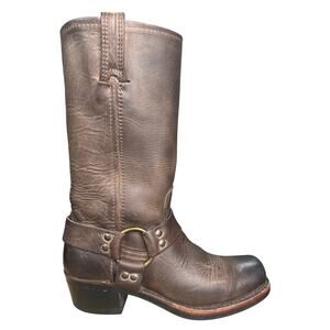 Frye Women’s 12R Brown Leather Harness Moto Boot Size US 6.5